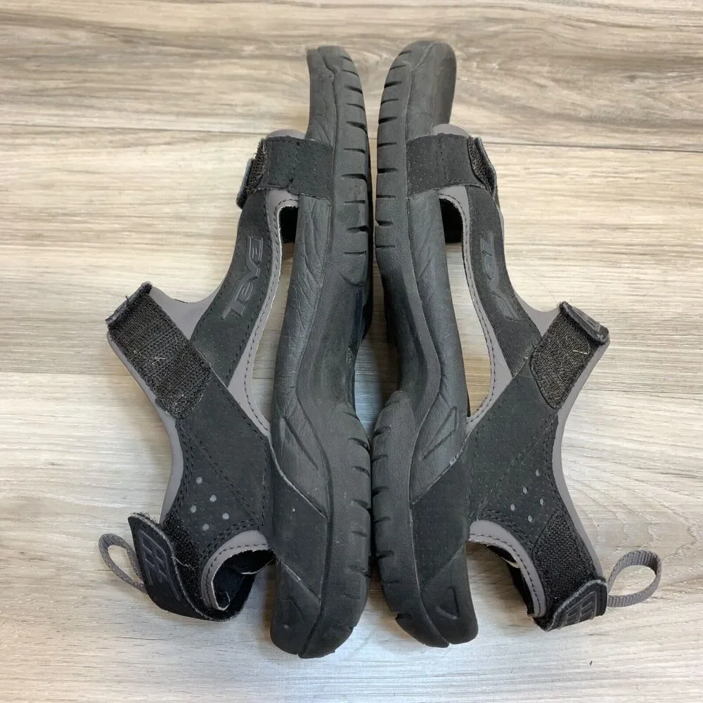 Teva Mens 4289 Outdoor Hiking Hook‎ & loop Sandals Shoes Size 8 Black Minam